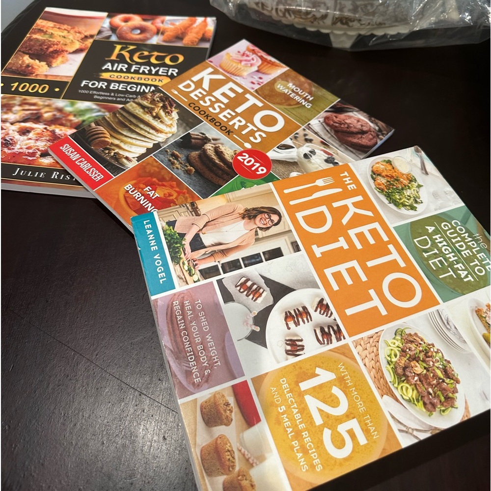 Keto dessert, air fryer, And Diet 125 Cookbook Set Of 3